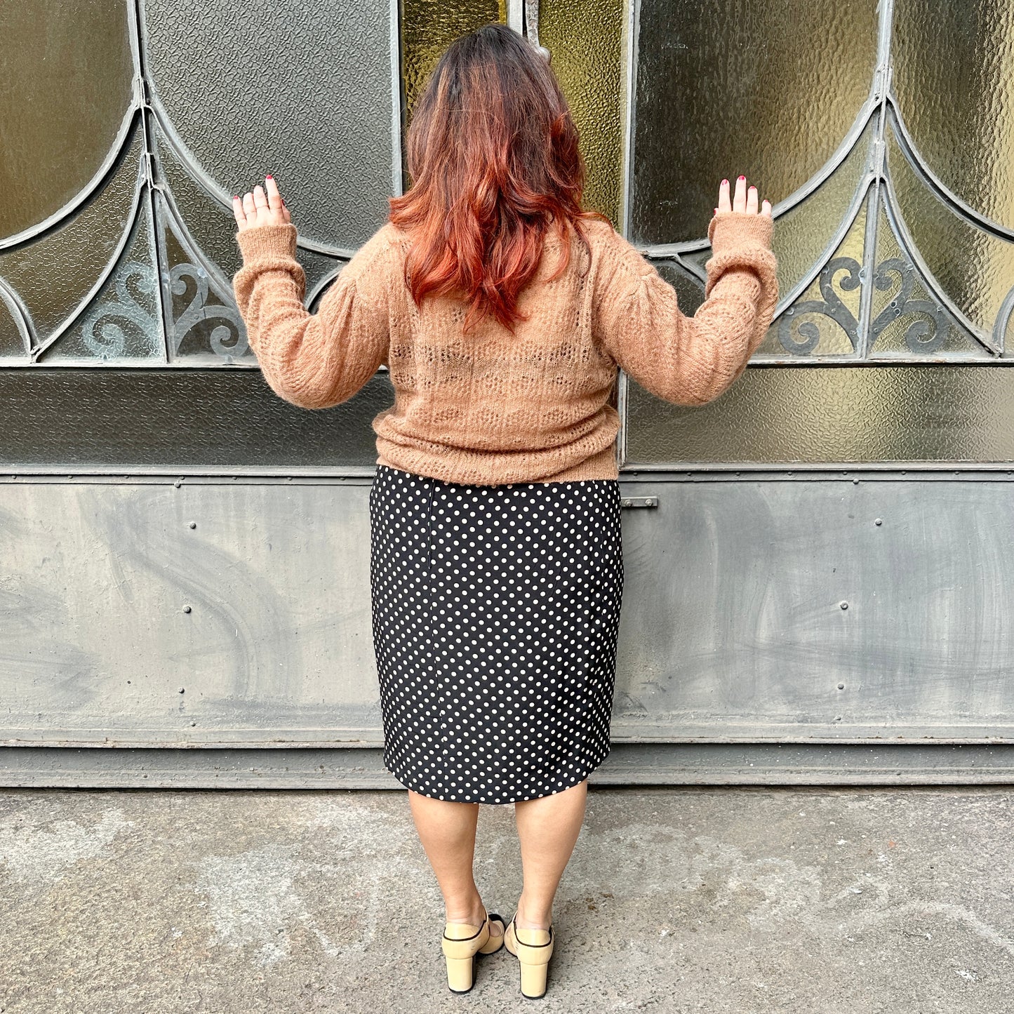 Gonna sartoriale pois XXL