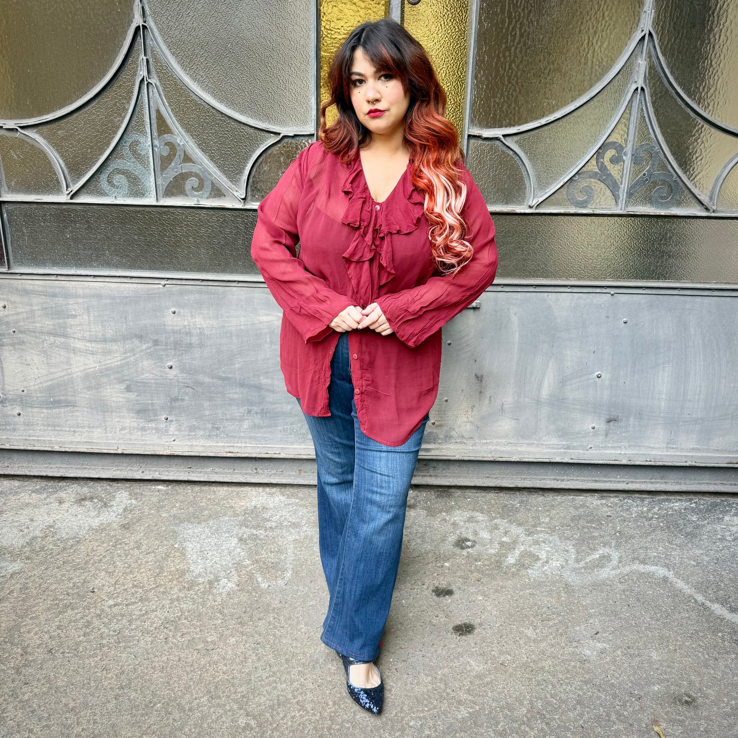 Camicia bordeaux M/XL