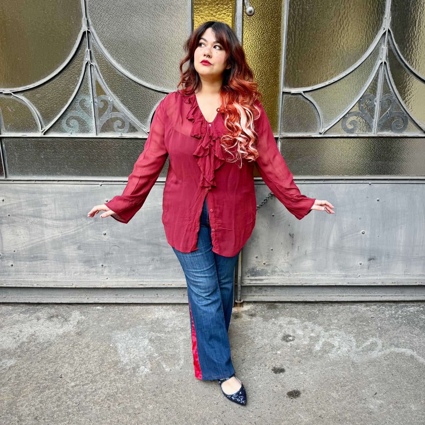 Camicia bordeaux M/XL