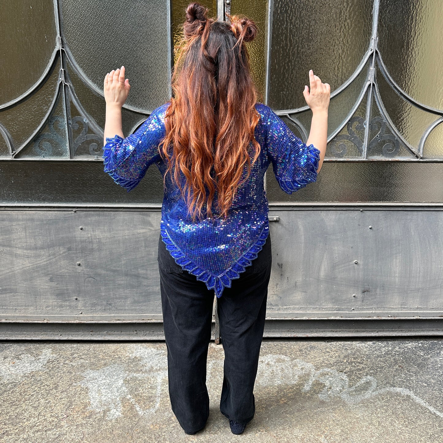 Blusa paillettes L/XXL