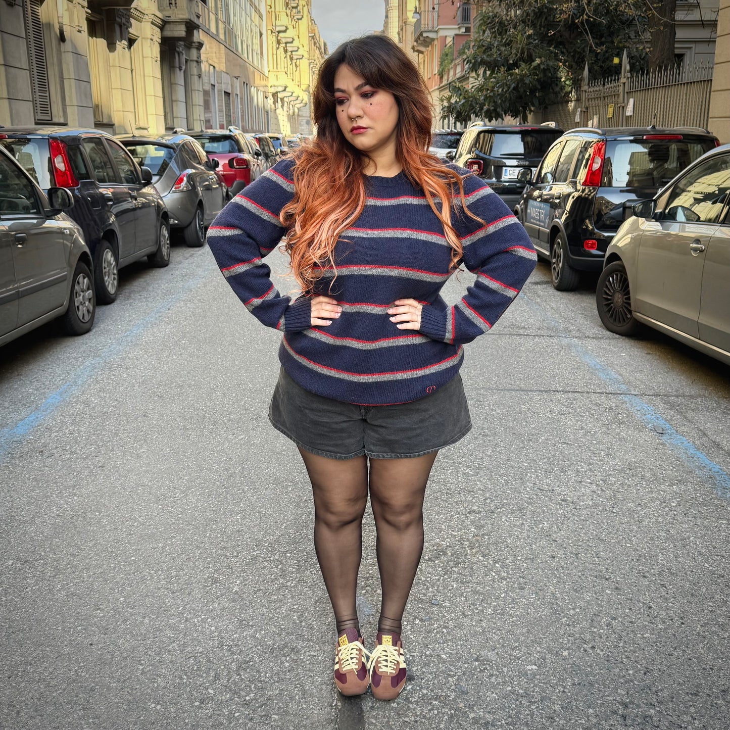 Maglione righe L/XL