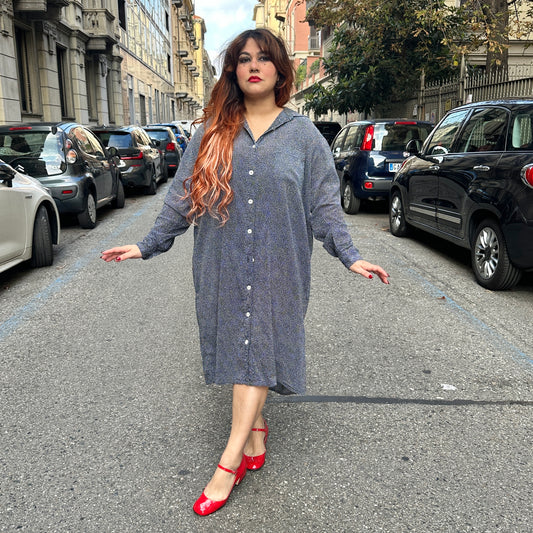 Abito vintage pois L/3XL