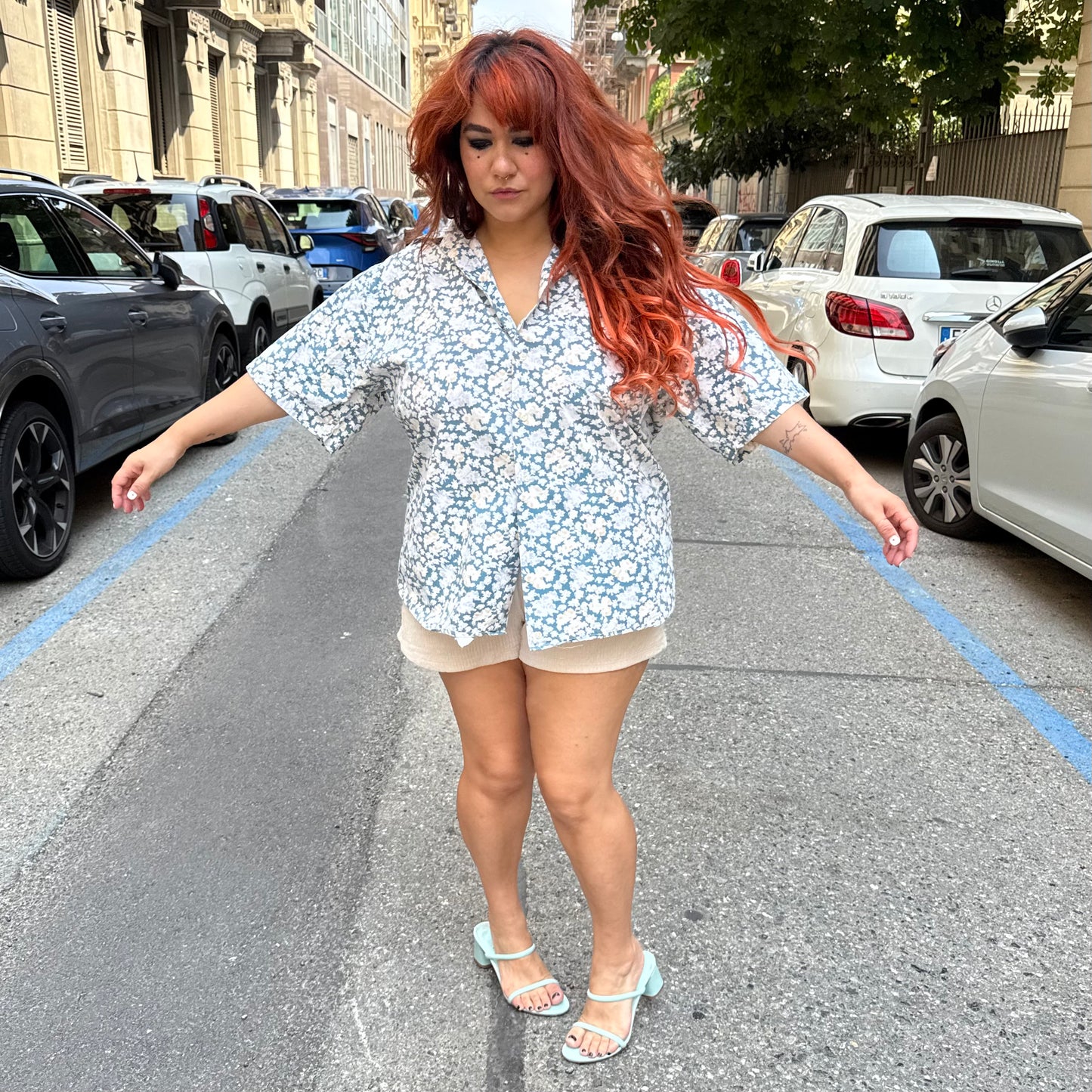 Camicia fiorellini tg L/XXXL