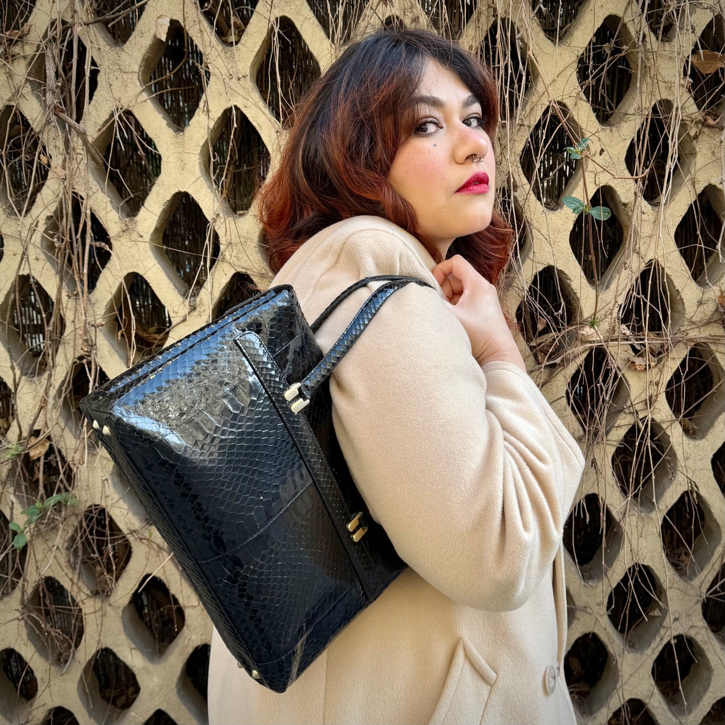 Borsa vintage rettile