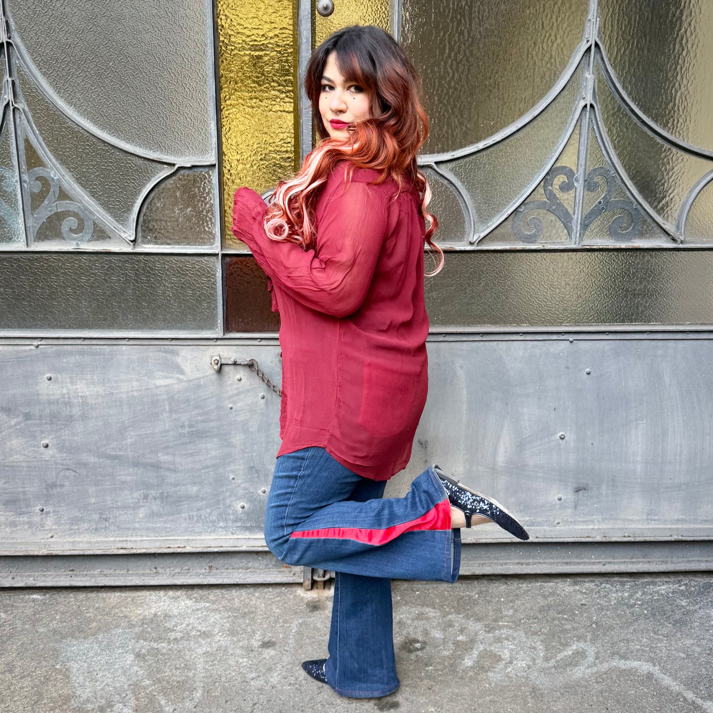 Camicia bordeaux M/XL