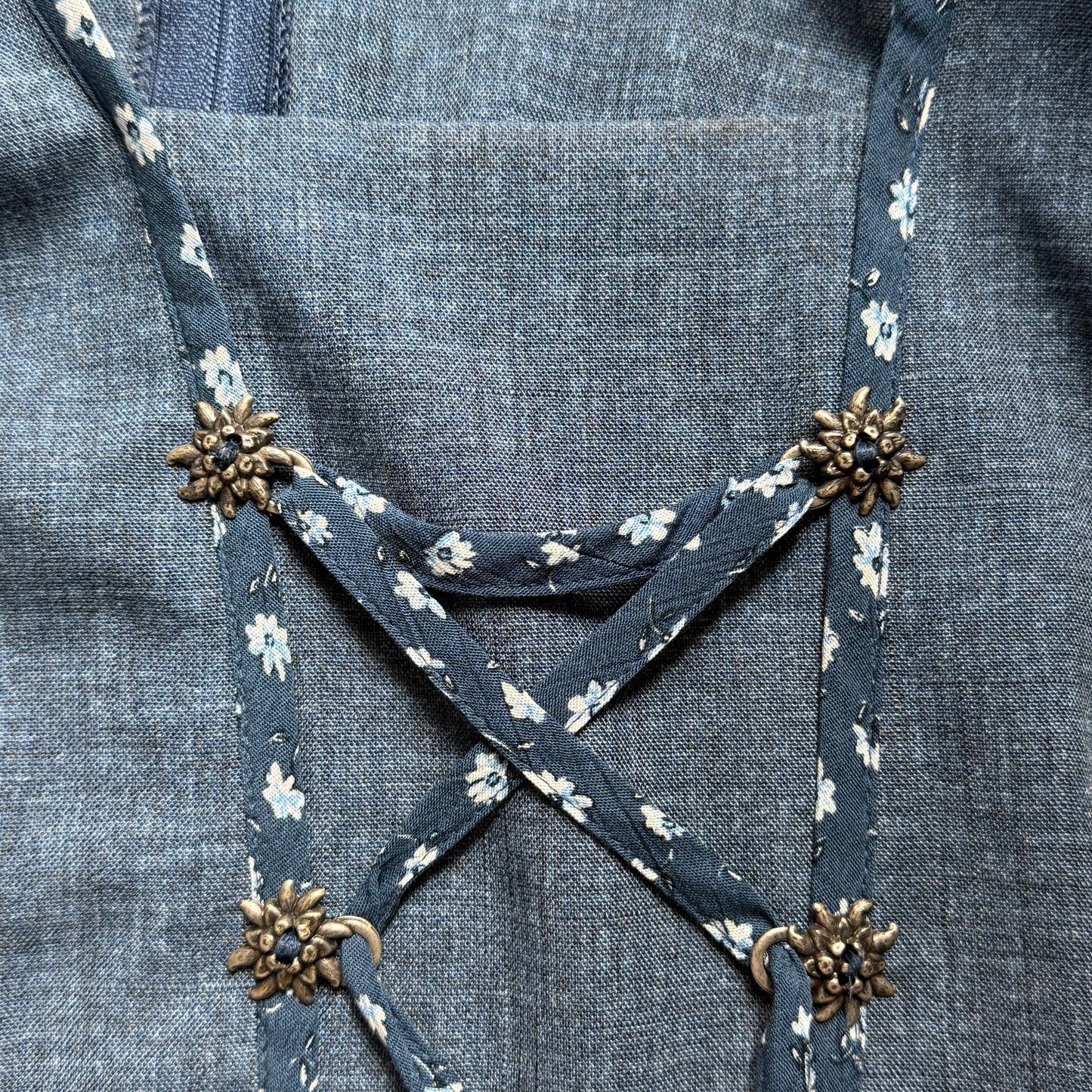 Abito blu fiori L/XXL