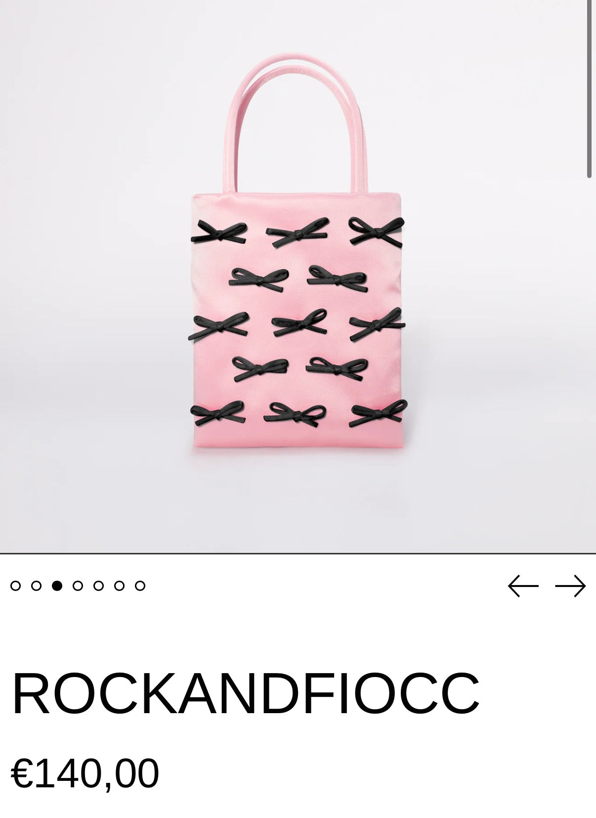 Halité borsetta fiocchi