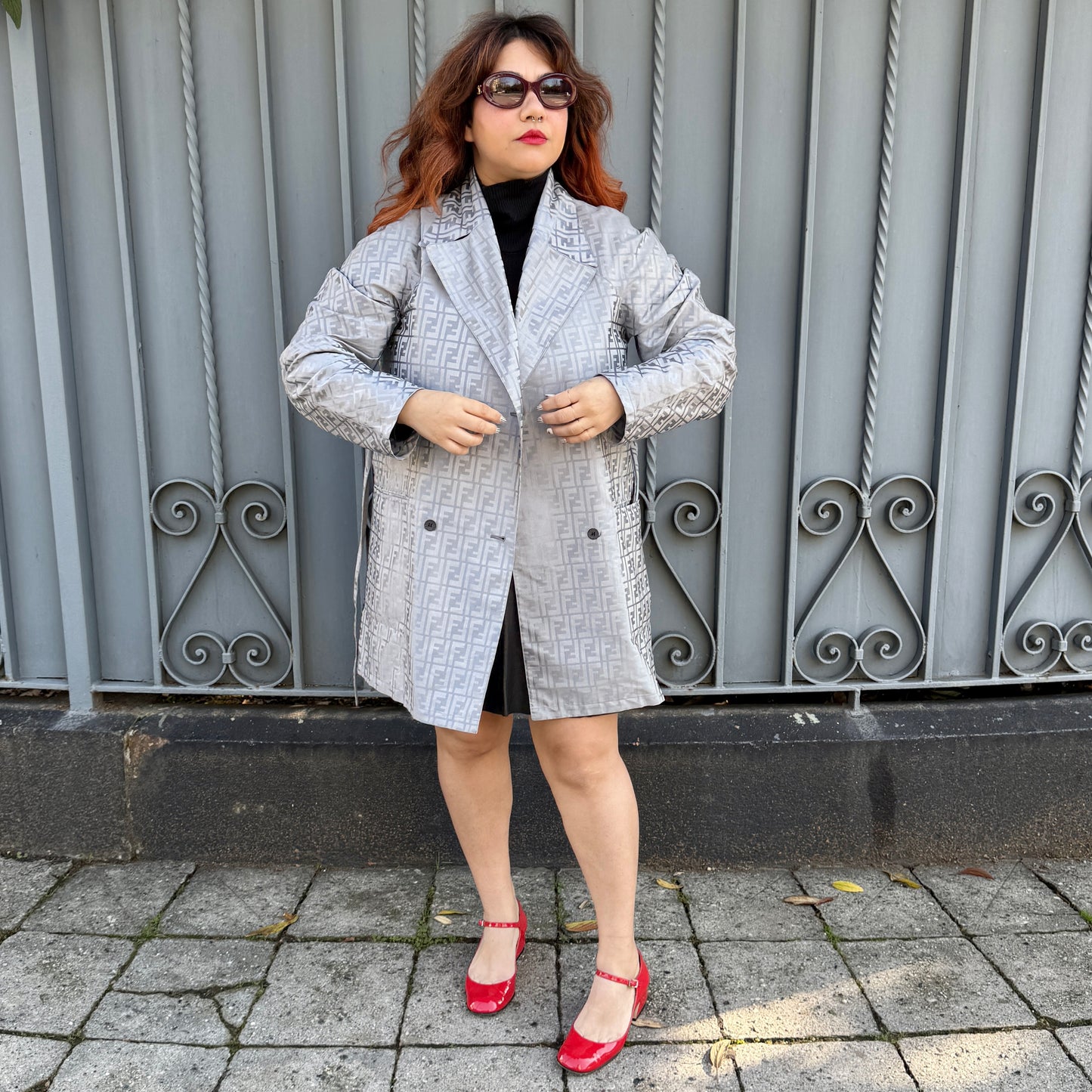 Fendi giacca monogram tg 44/48