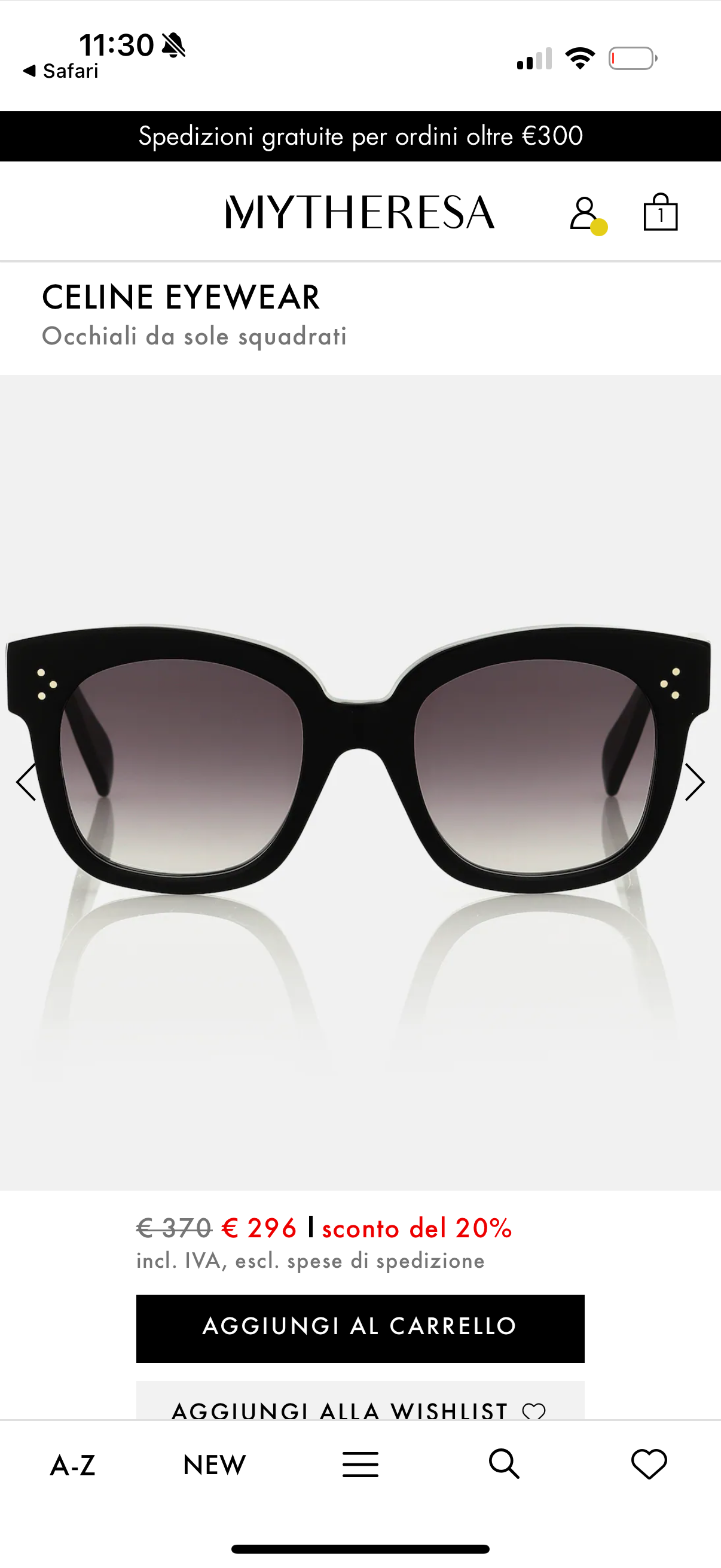 Celine eyewere occhiali fumè