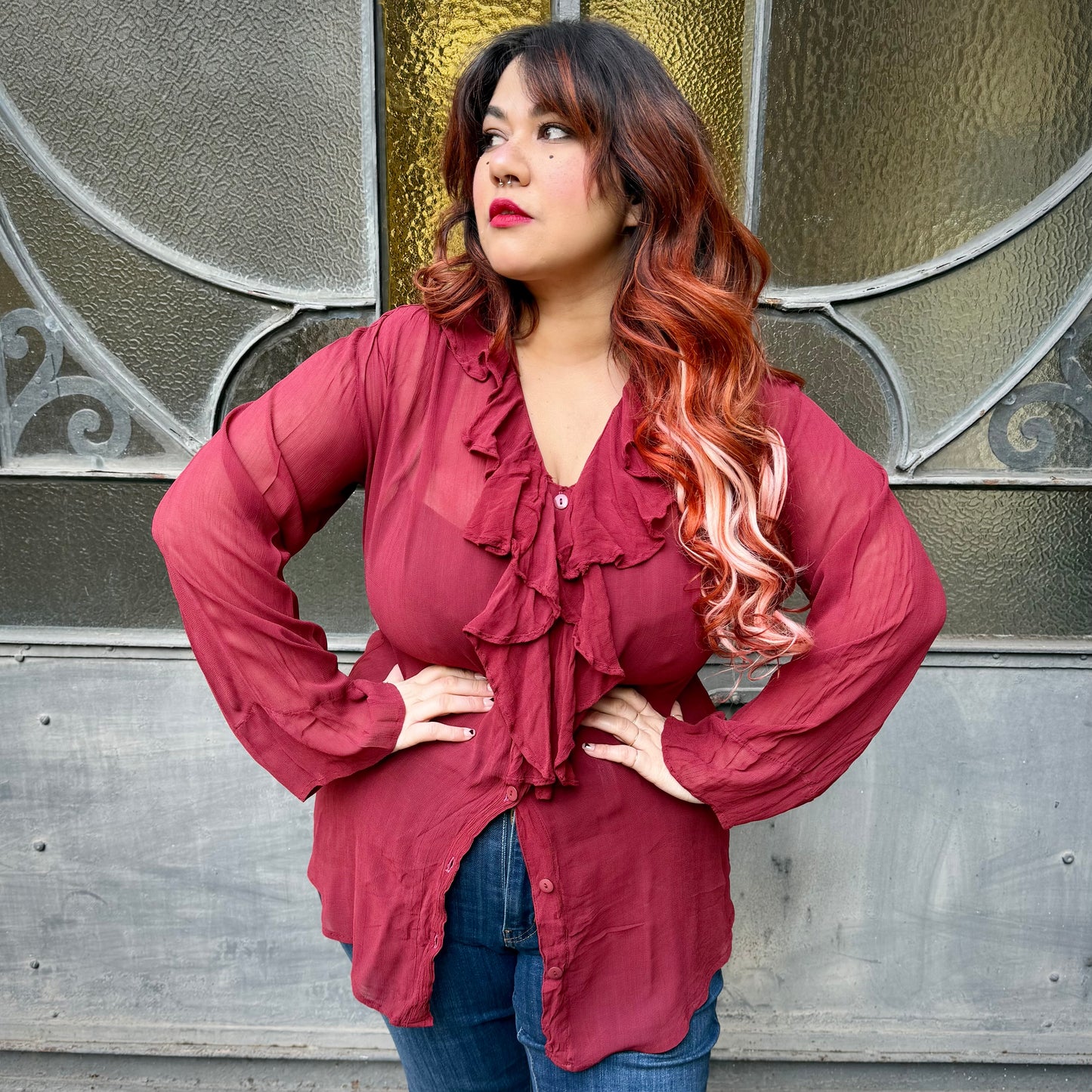 Camicia bordeaux M/XL
