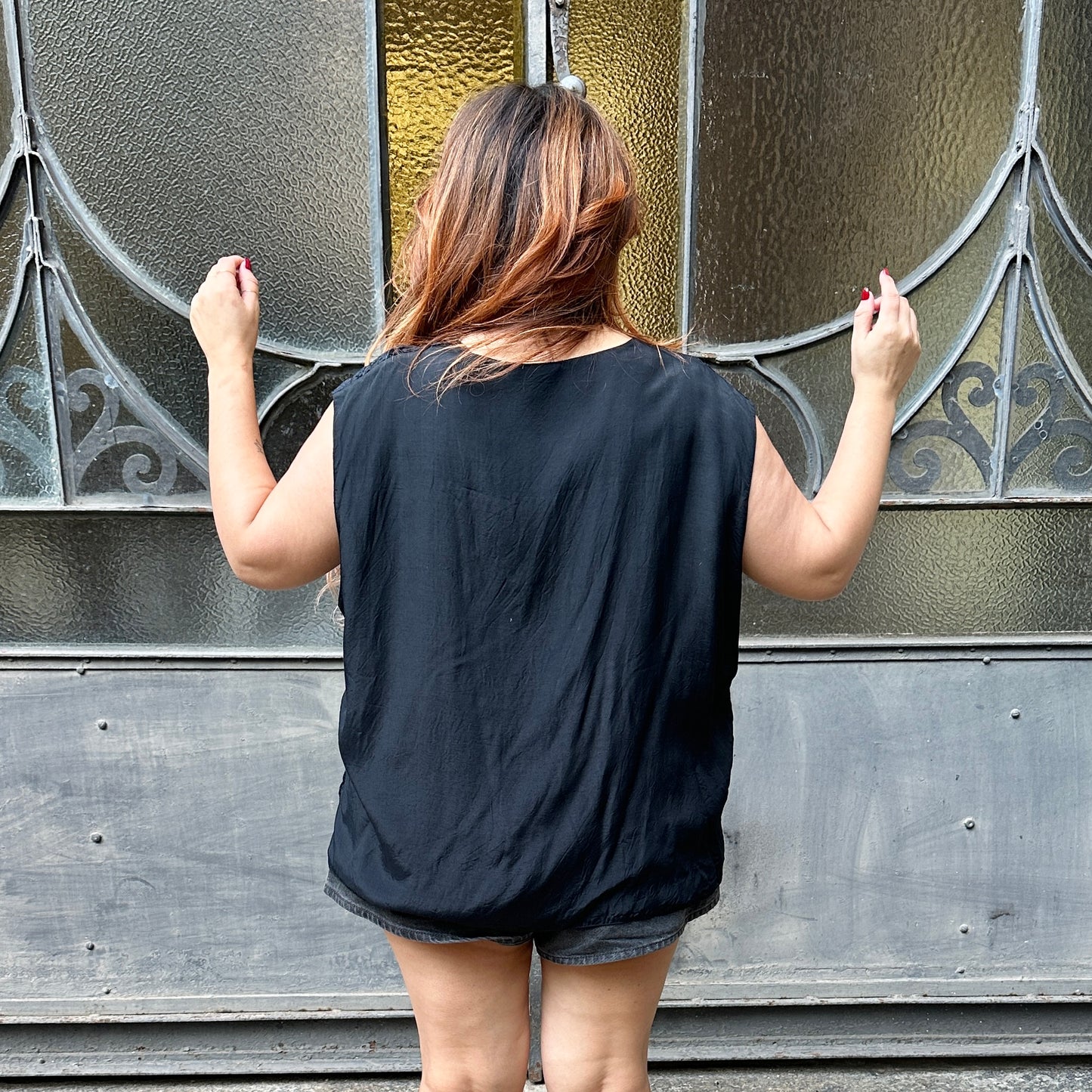 Gilet/blusa velluto tg L/3XL