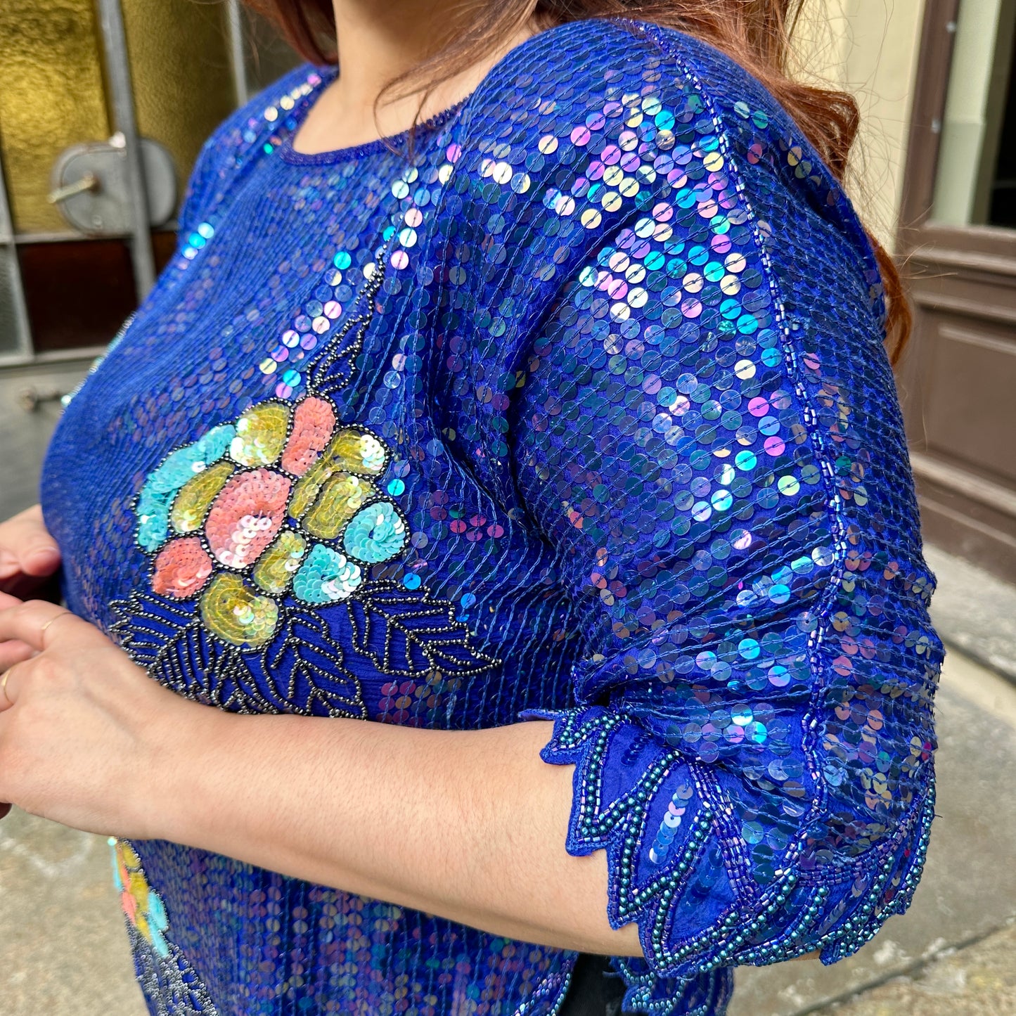 Blusa paillettes L/XXL