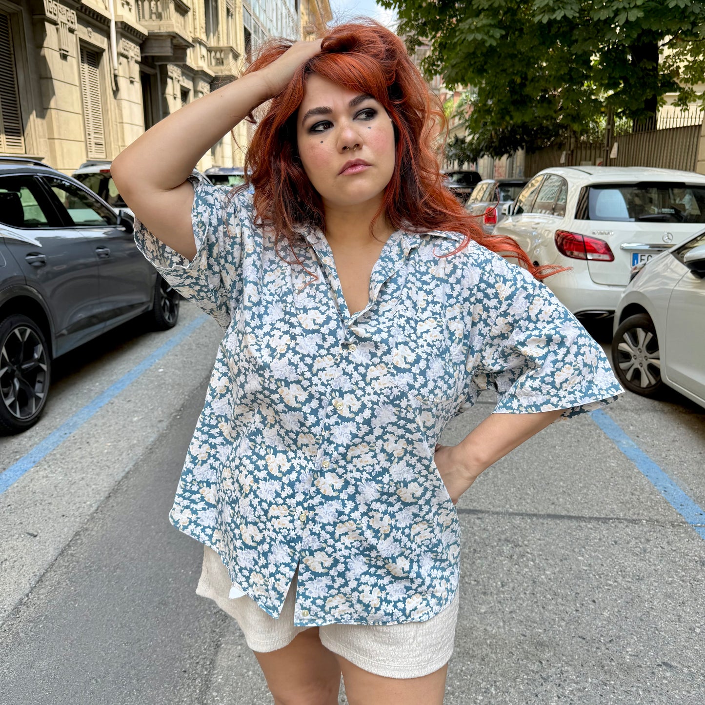 Camicia fiorellini tg L/XXXL