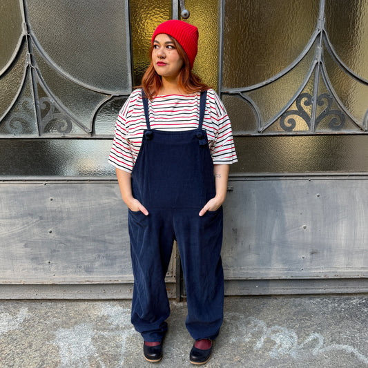 Salopette velluto blu L/XXXL