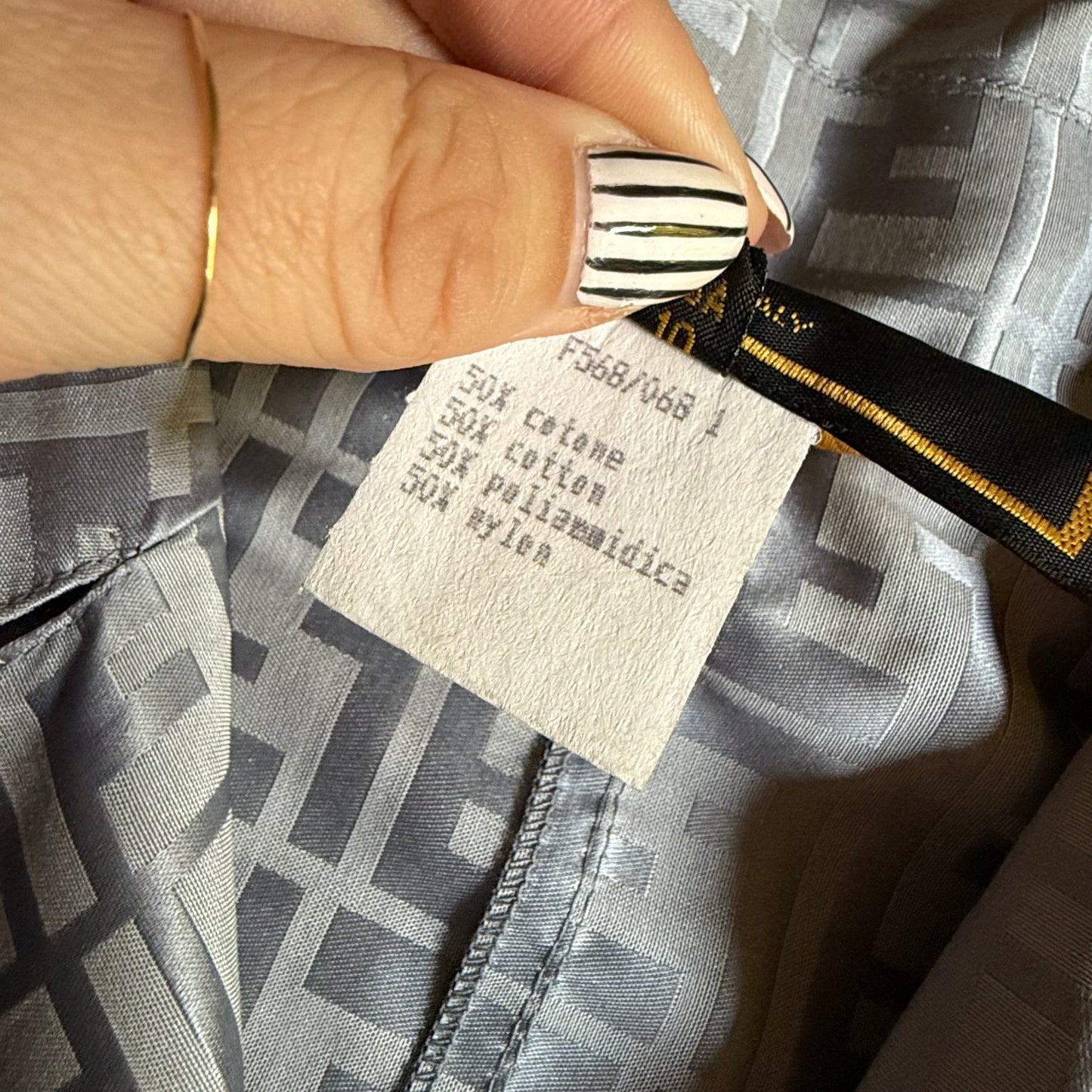 Fendi giacca monogram tg 44/48