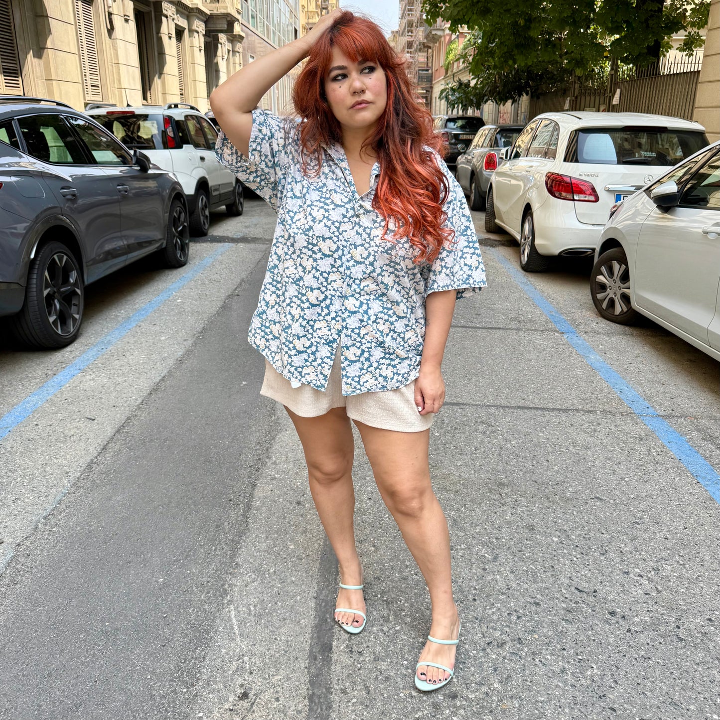 Camicia fiorellini tg L/XXXL