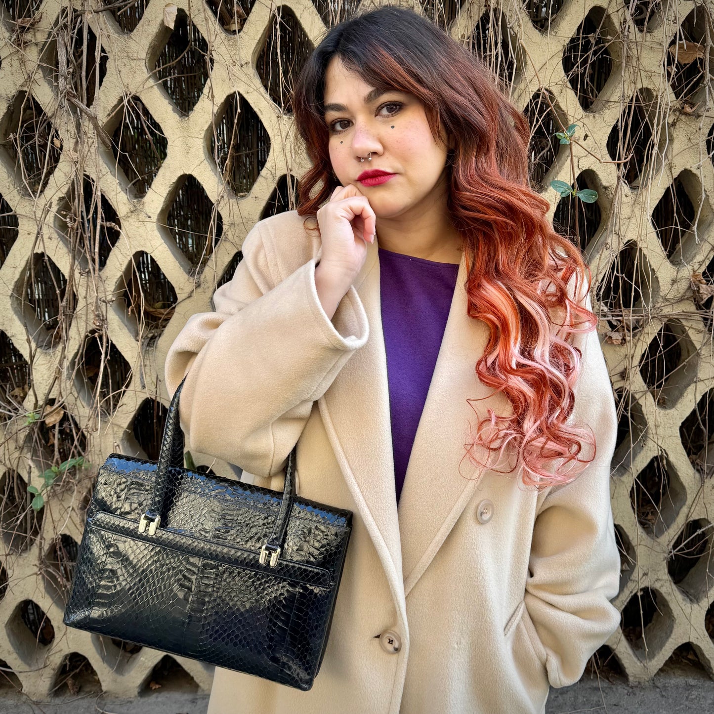 Borsa vintage rettile