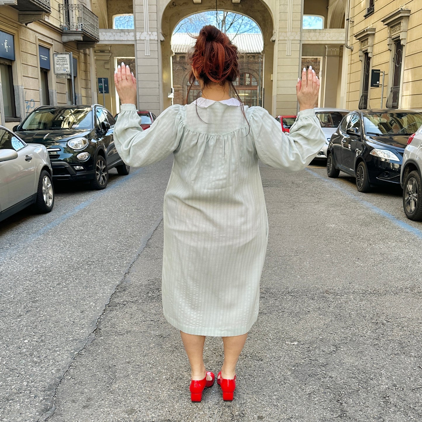 Abito vintage pastello L/3XL