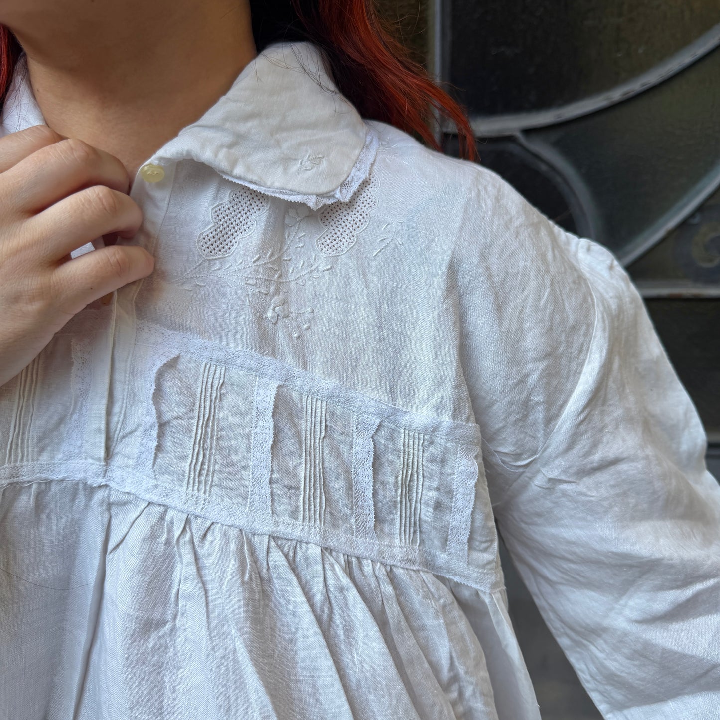 Camicia da notte vintage lino L/ 3XL