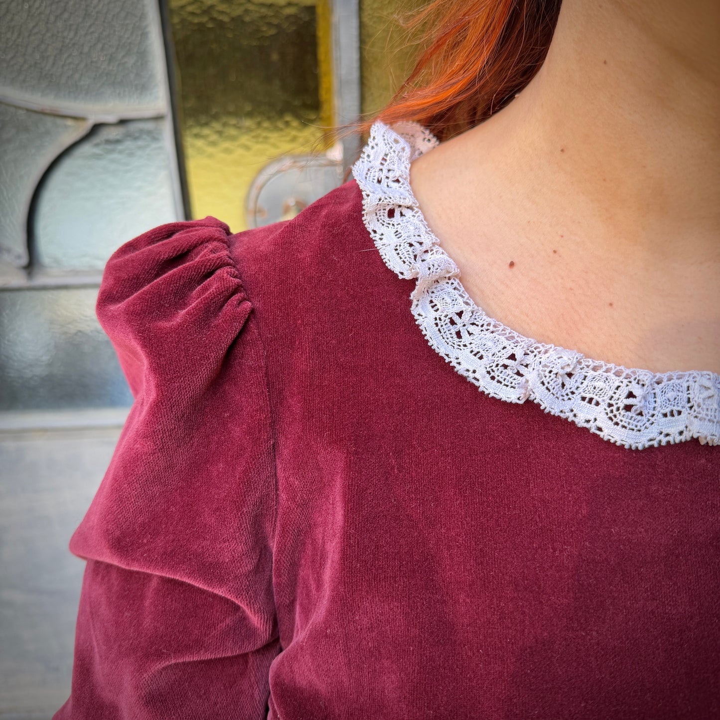 Abito vintage bordeaux L/XL