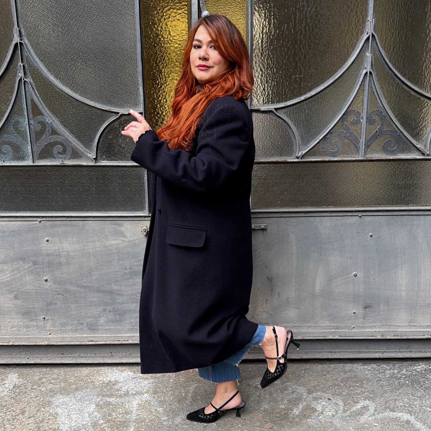 Cappotto blu vintage L/XXXL