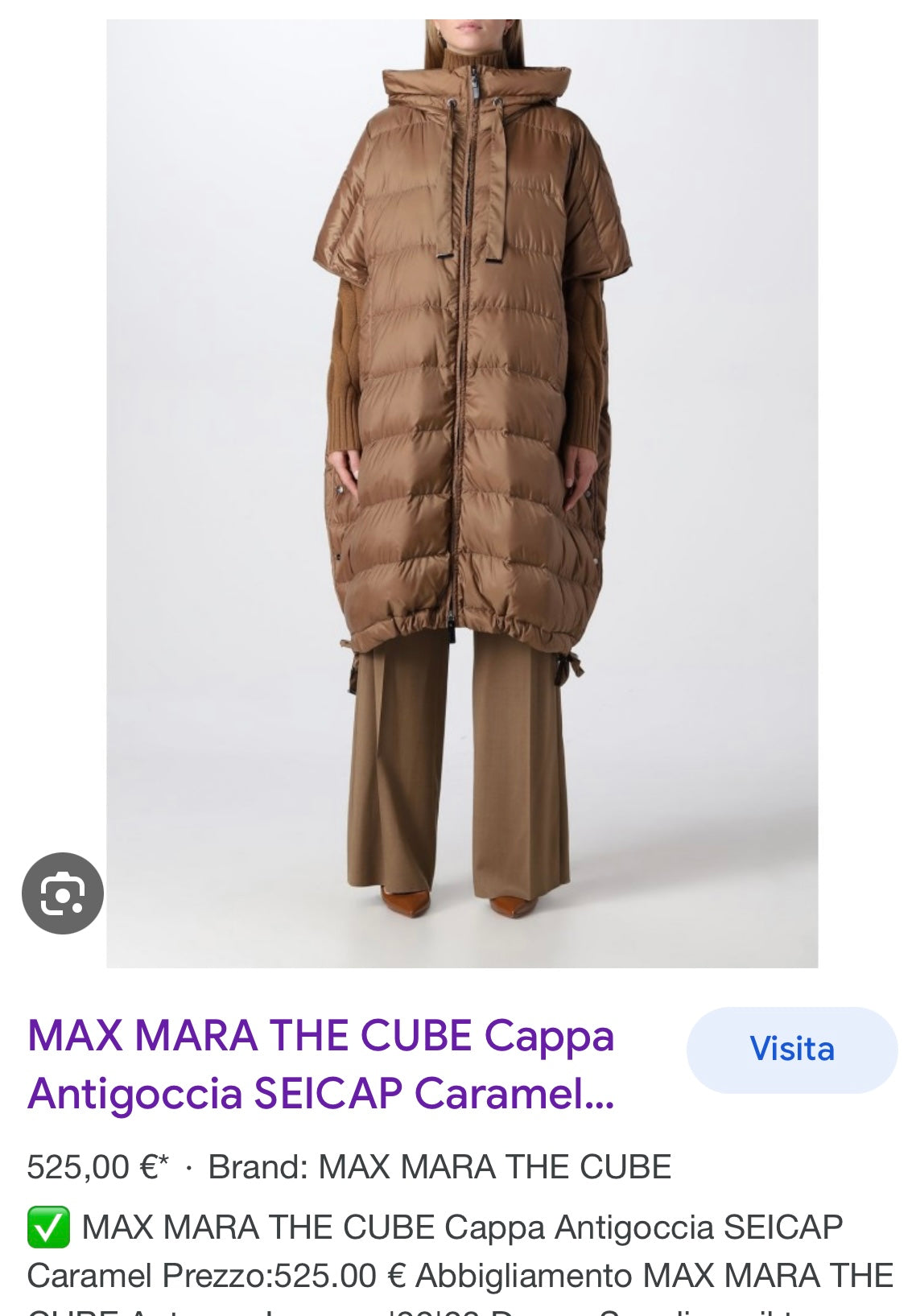 Max Mara cappa the cube TU
