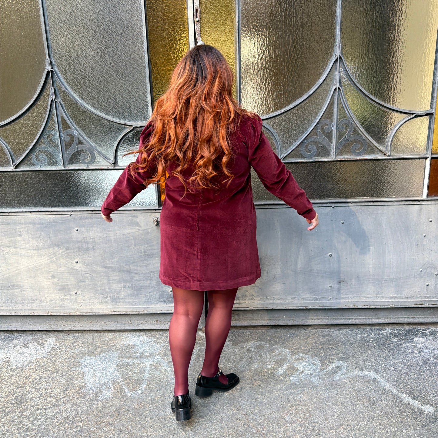 Abito vintage bordeaux L/XL