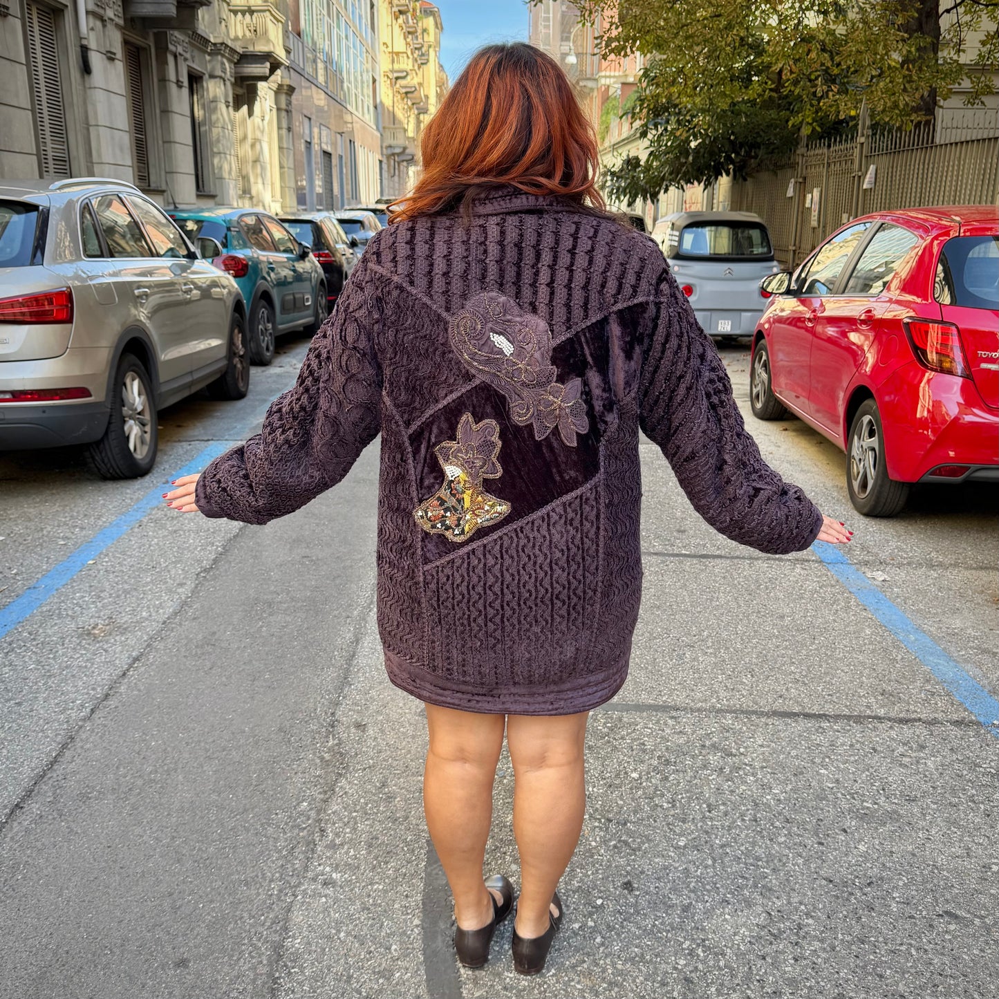 Giacca viola vintage L/XXXL