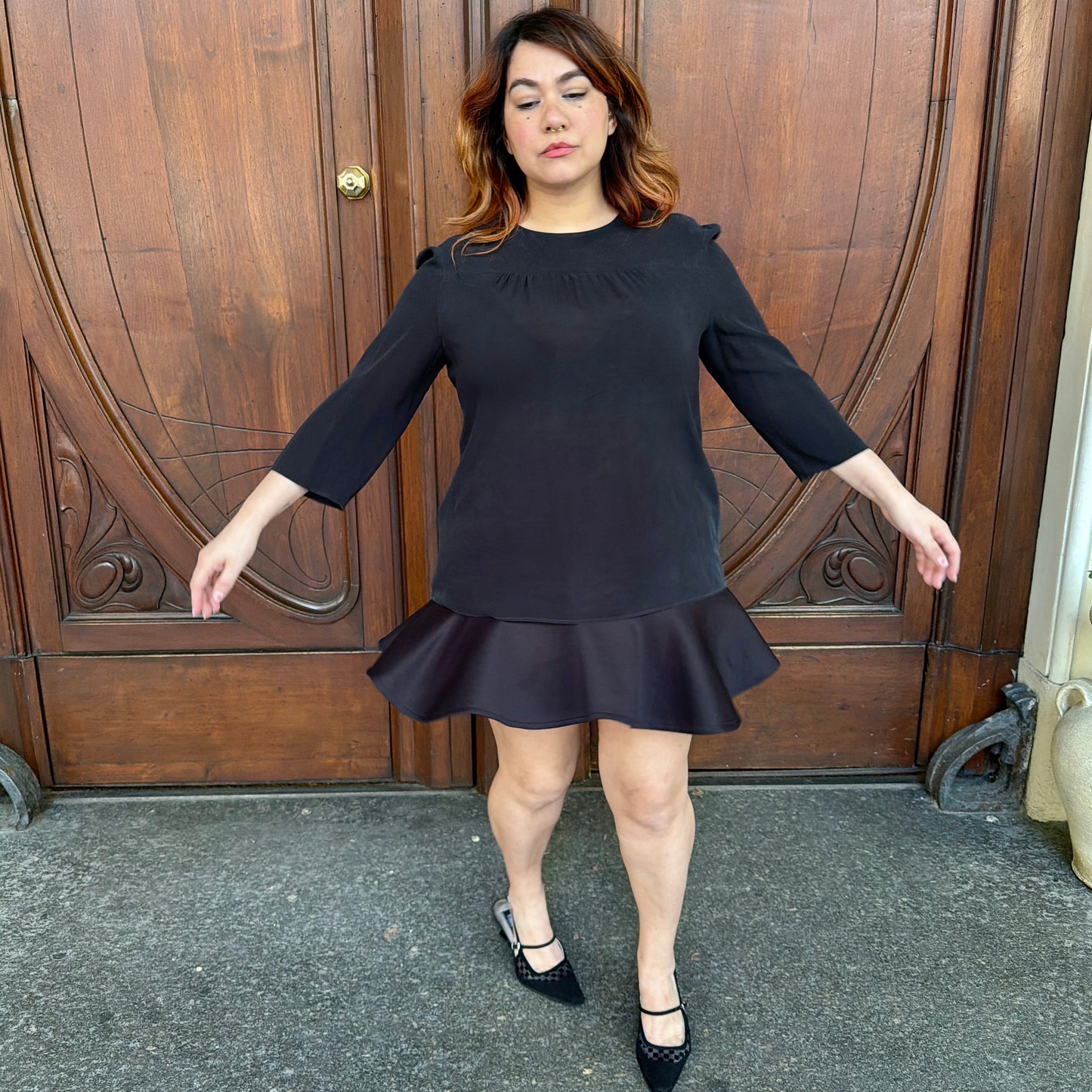 Prada blusa seta nera tg L/XXL