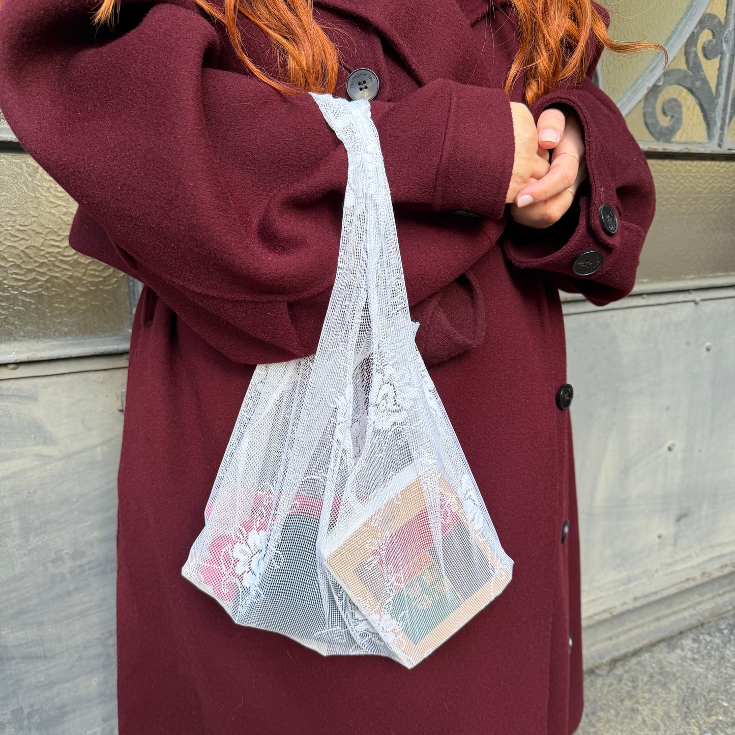 Borsa in pizzo fatta a mano