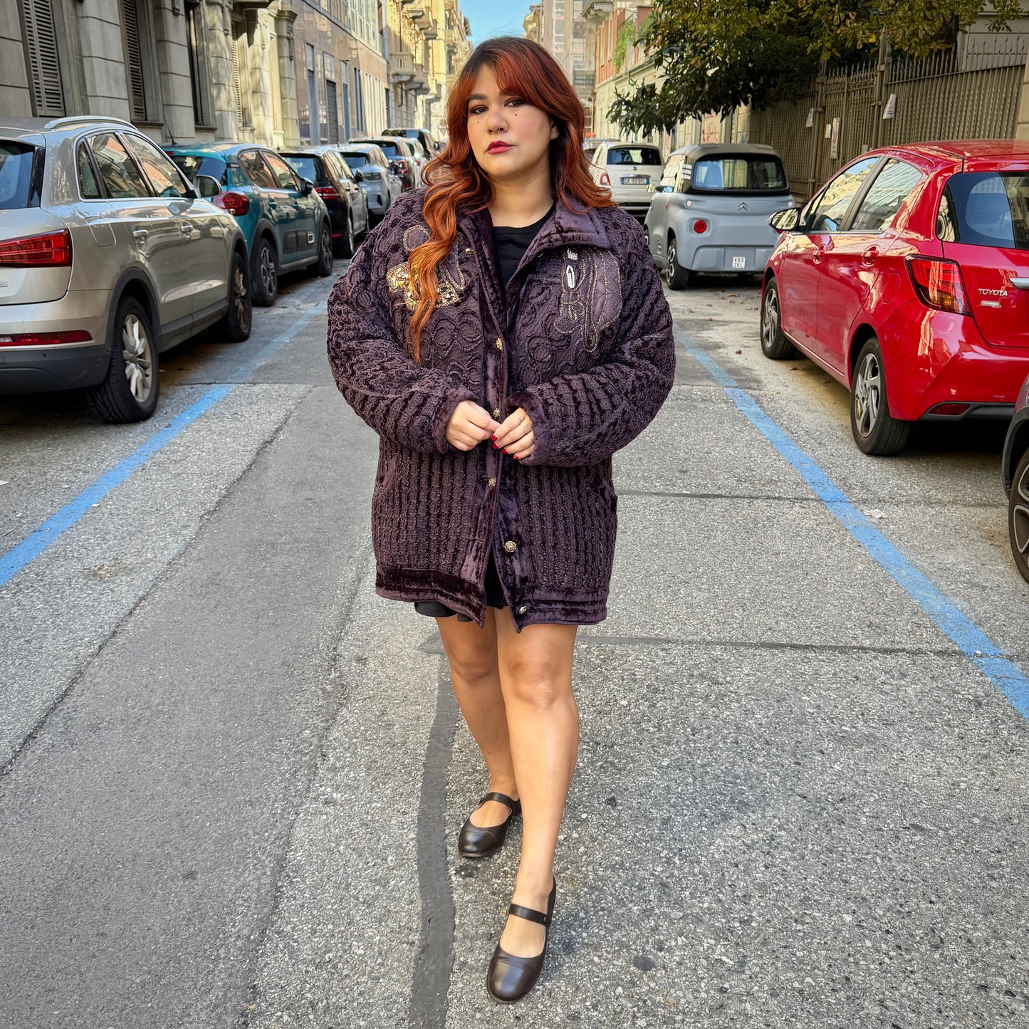 Giacca viola vintage L/XXXL