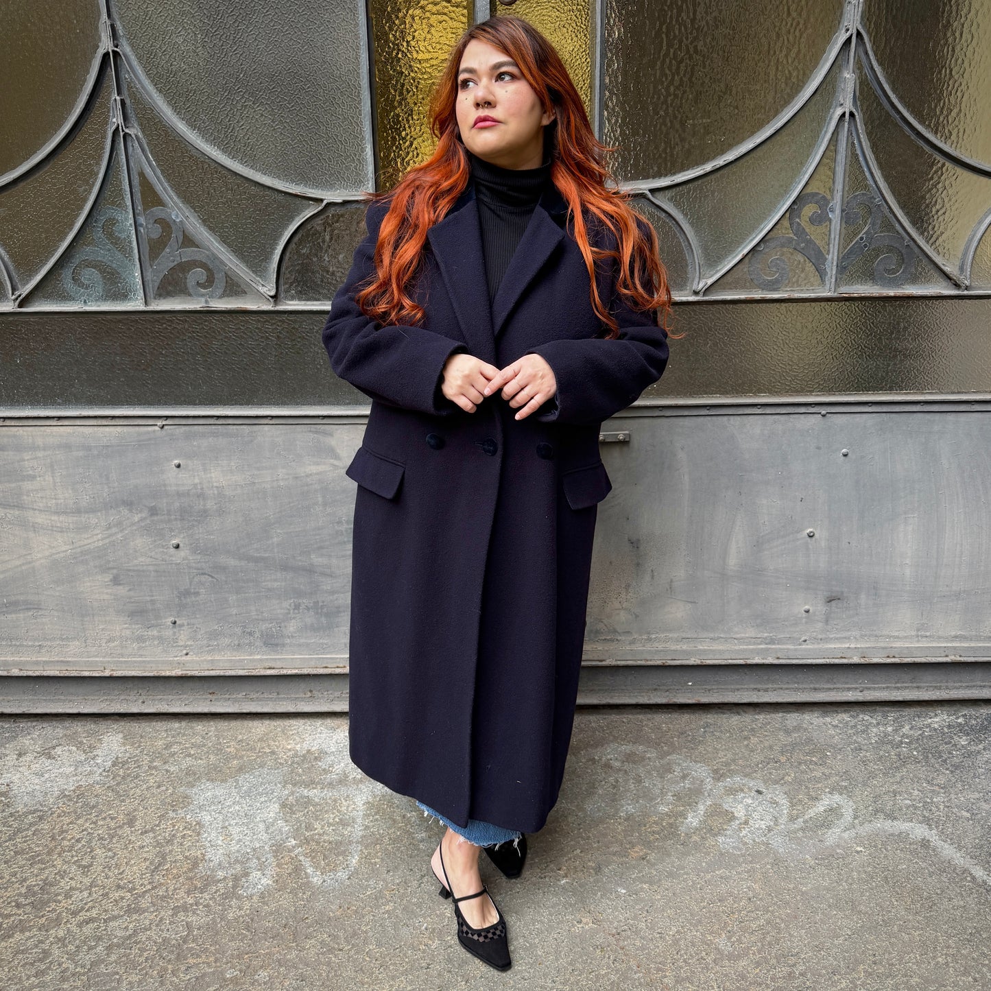 Cappotto blu vintage L/XXXL