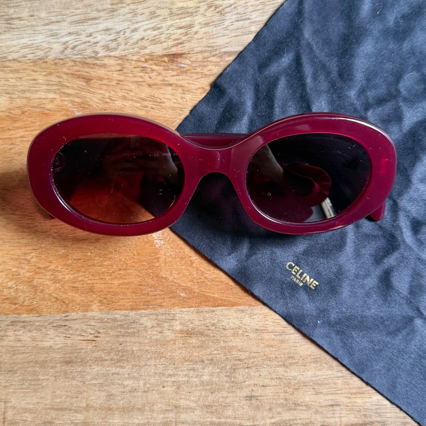 Celine  burgundy triomphe occhiali
