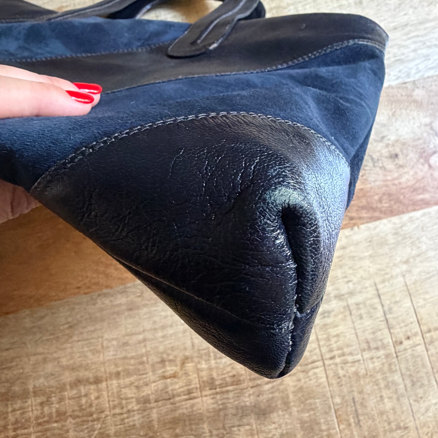 Borsetta vintage nero/blu
