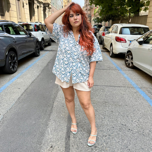 Camicia fiorellini tg L/XXXL