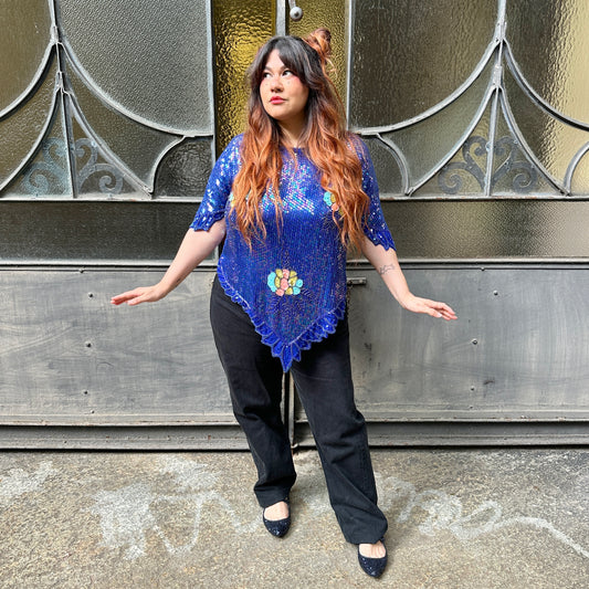 Blusa paillettes L/XXL